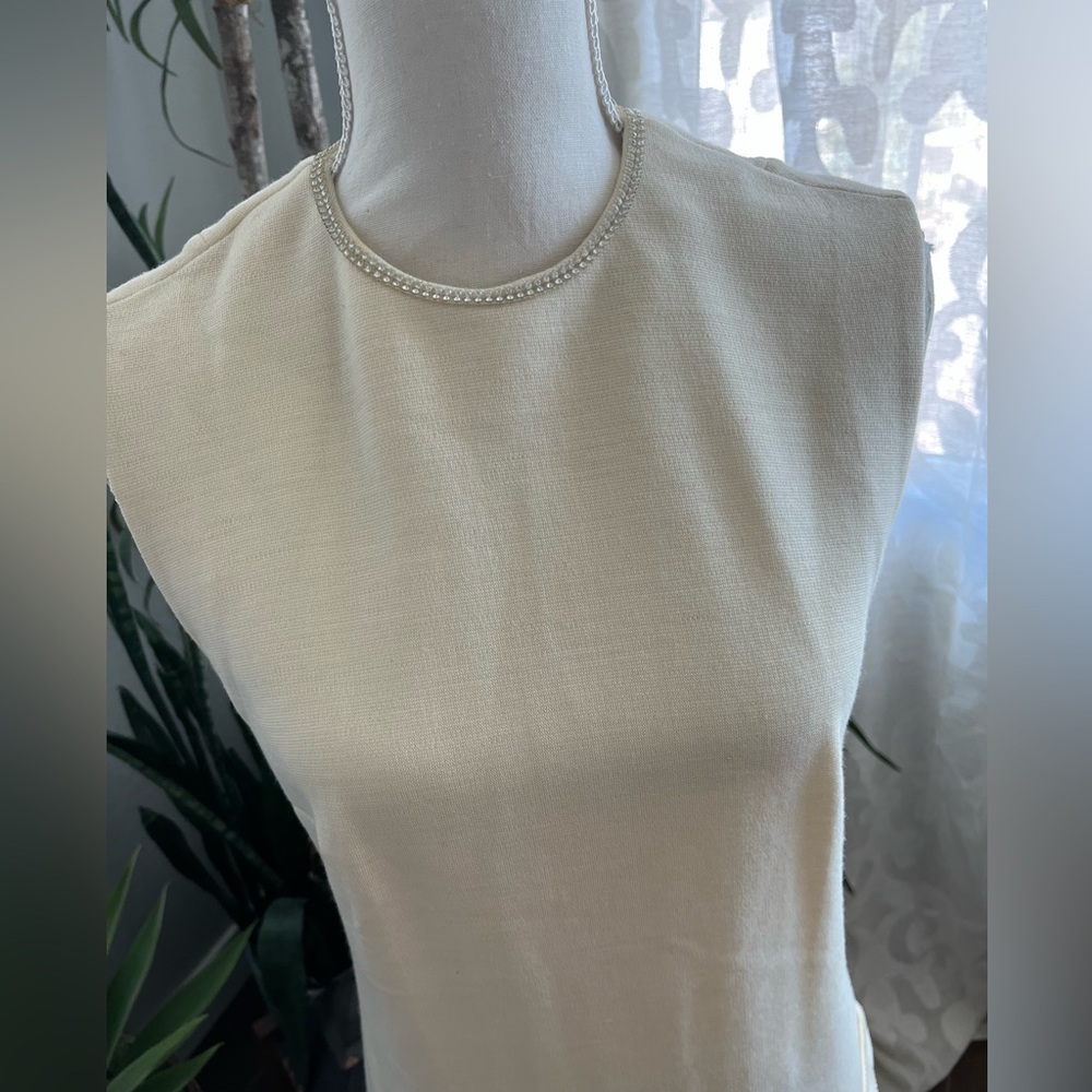 Vintage tennis dress style Butte Knit Charleston pleated rhinestone diamond wool - Picture 11 of 16